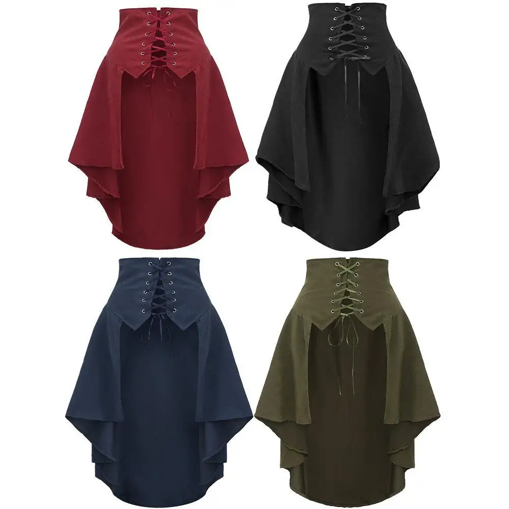 Pleated Skirt Women - Jupe plissée taille haute à volants