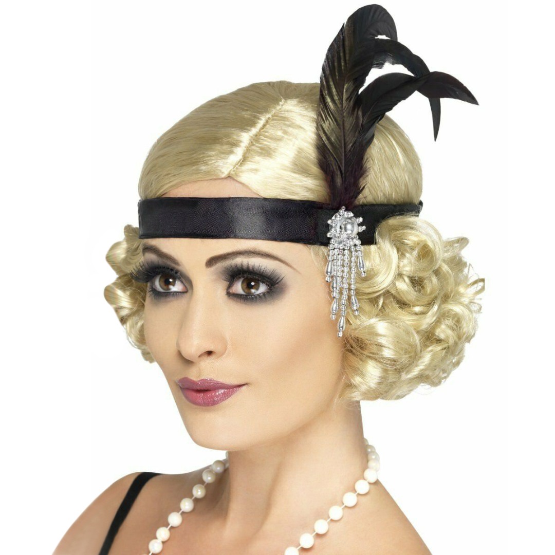 Women'S Fashion In The 1920S - Bandeau de sauna à plumes évasées