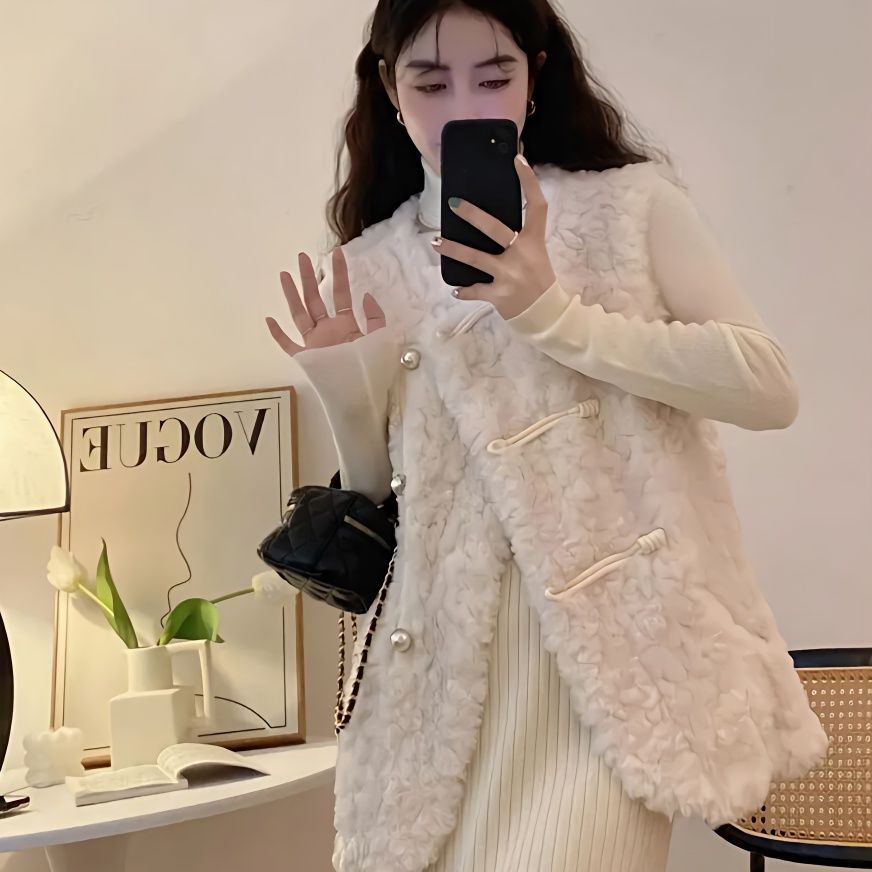 Women'S Fashion Gilet - Gilets pour femmes agneau en peluche