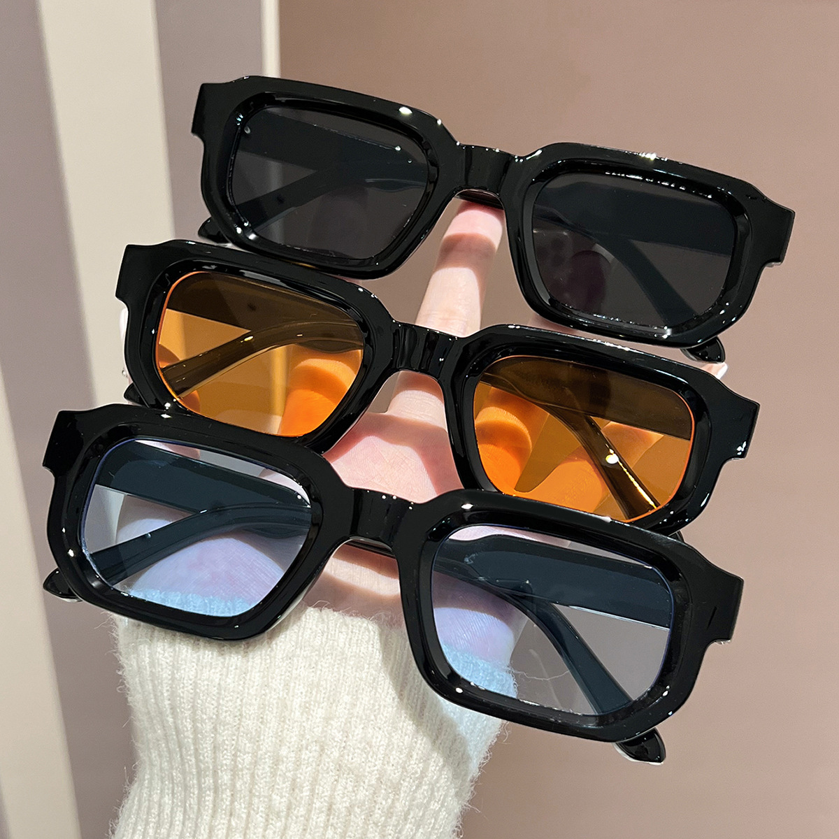 Women'S Fashion Eyeglass Frames - Lunettes de soleil rectangulaires tendance pour