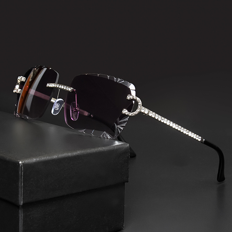 Women'S Fashion Eyeglass Frames - Lunettes de soleil carrées sans monture