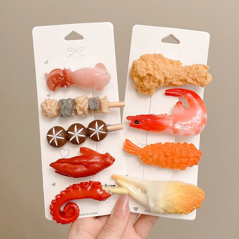 Women Fashion Fun - Pince à cheveux alimentaire simulée, nouveaux