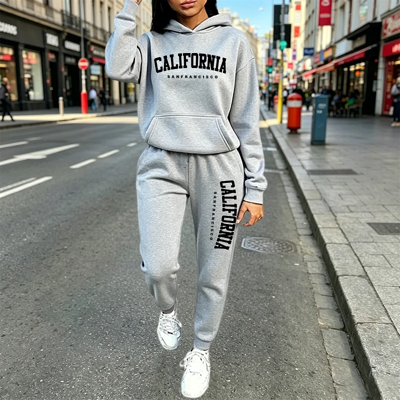 Women'S Fashion Hoodie - Ensemble de survêtement décontracté urbain pour