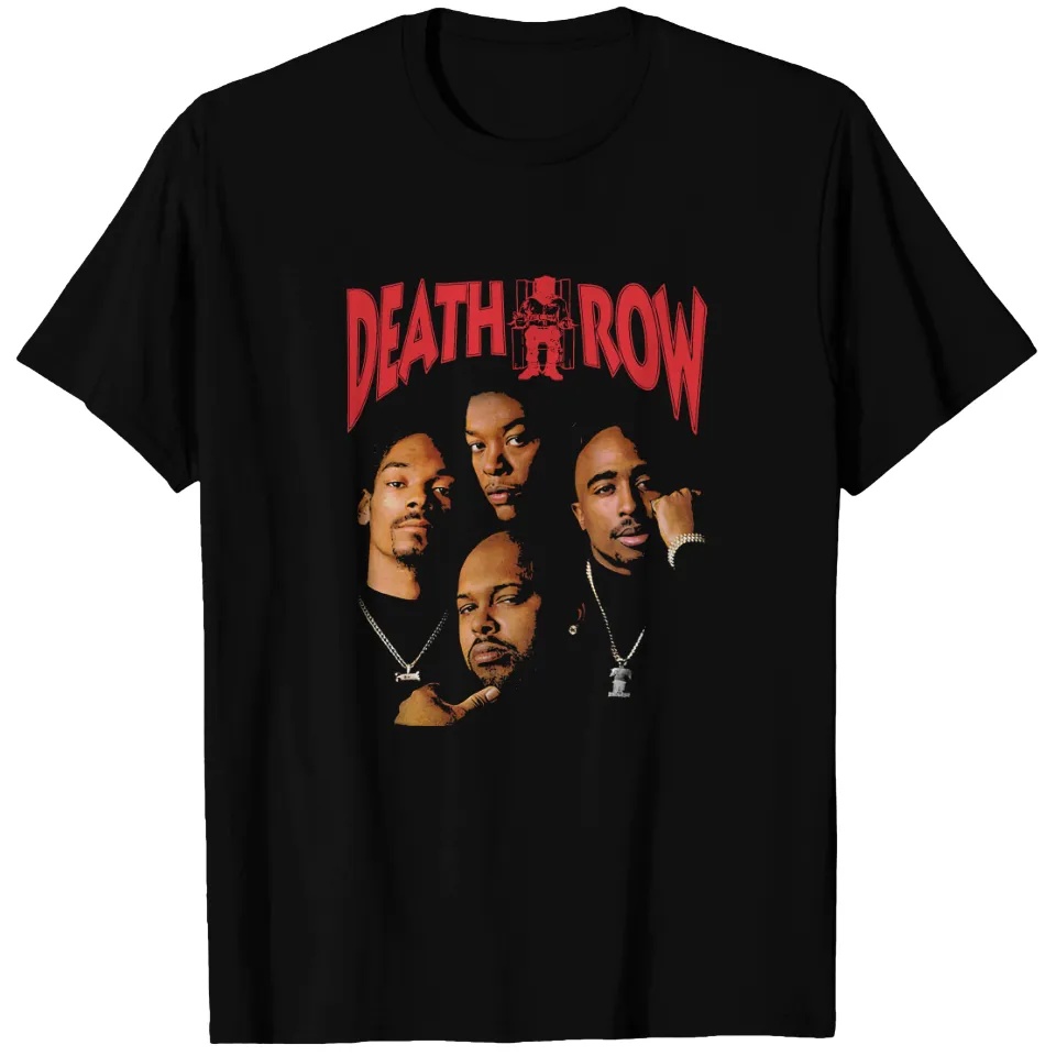 Women'S Fashion Magazine - T-shirt imprimé noir Death Row Records