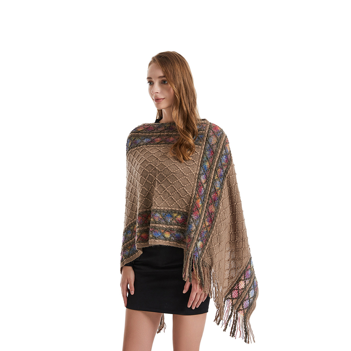 Women'S Fashion Poncho - Poncho de style rétro pour femme,