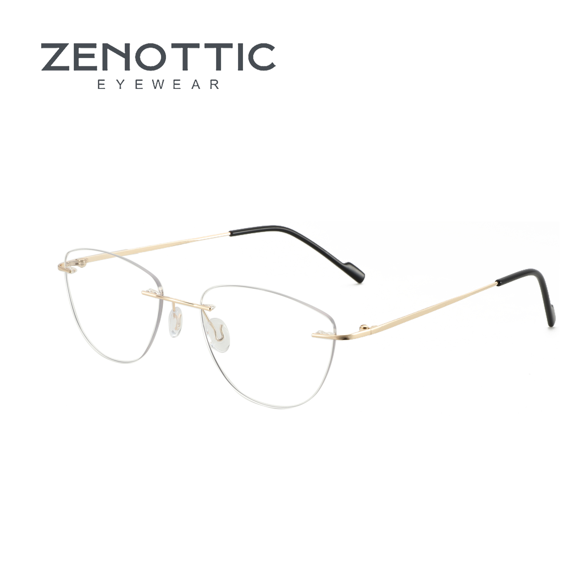 Women'S Fashion Glasses Non Prescription - ZENOTTIC-Lunettes optiques œil de chat sans