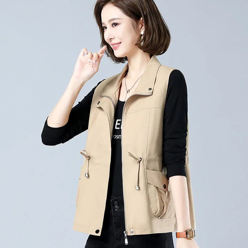 Women'S Fashion Gilet - Gilet léger pour femme à col