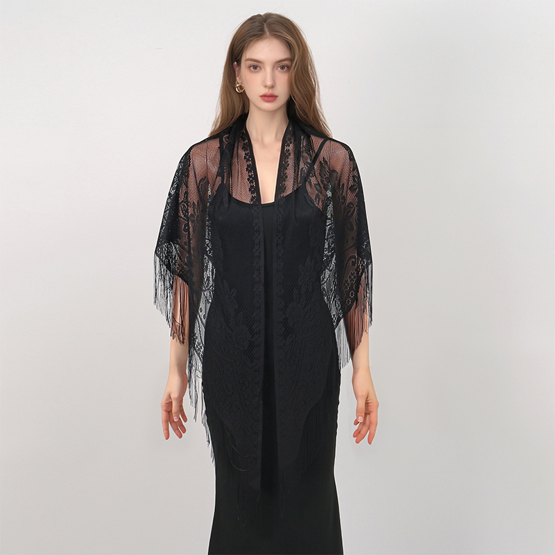 Nouvelle broderie dentelle éch - Women'S Fashion Poncho avis et prix
