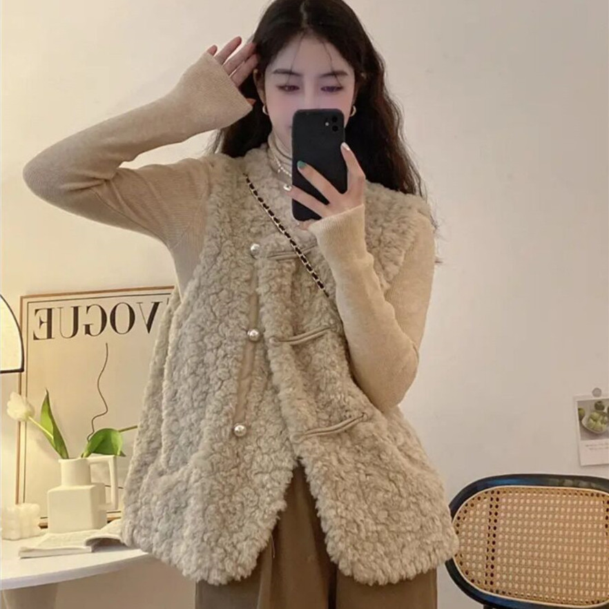 Gilets pour femmes agneau en p - Women'S Fashion Gilet avis et prix