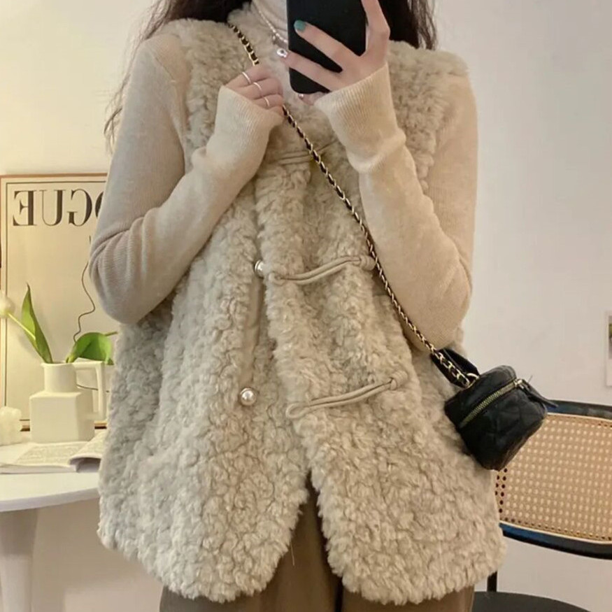 Gilets pour femmes agneau en p - Women'S Fashion Gilet avis et prix