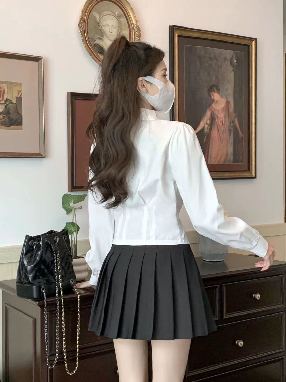 Chemise Vintage blanche à manc - Wrap Blouse Chiffon avis et prix