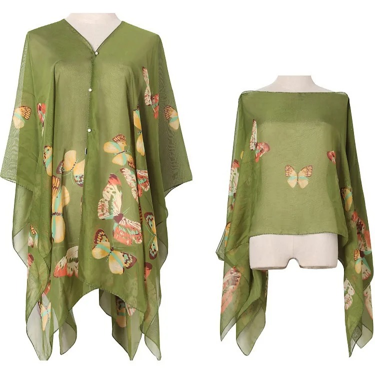Châle de protection solaire po - Wrap Blouse Chiffon avis et prix