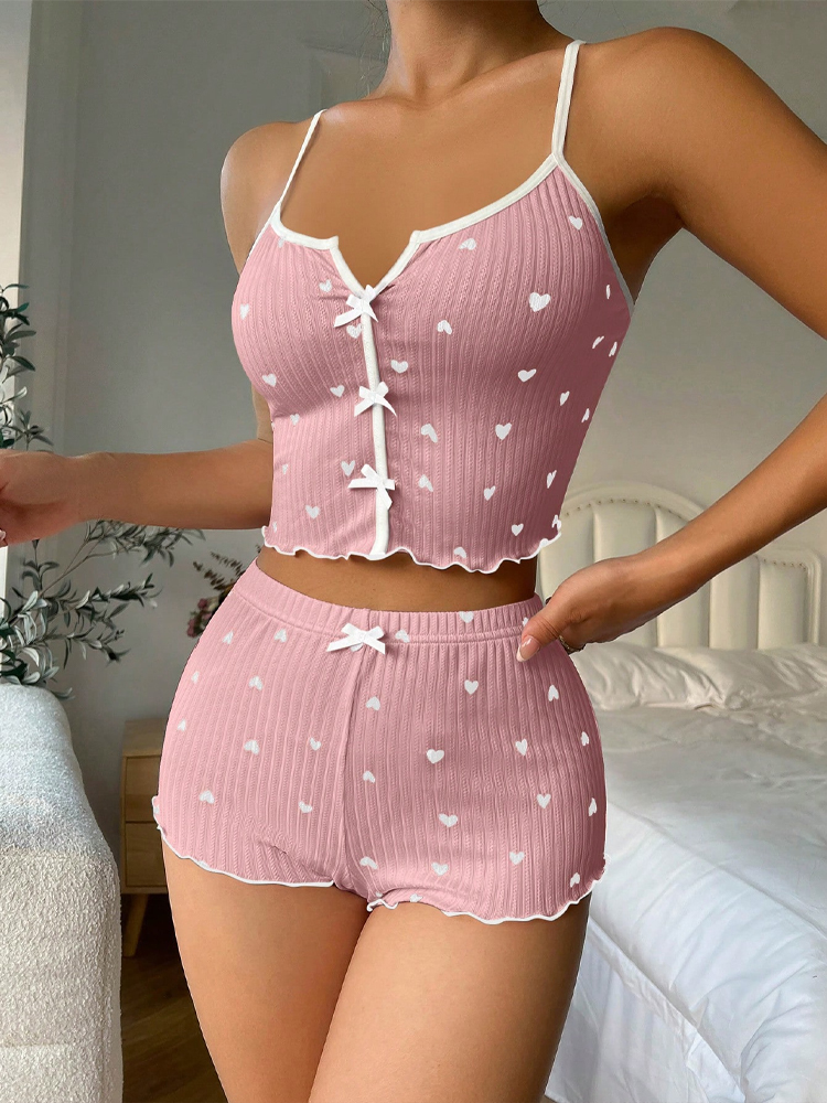 Nouvel ensemble de pyjama sexy - V Neck Cami Top avis et prix