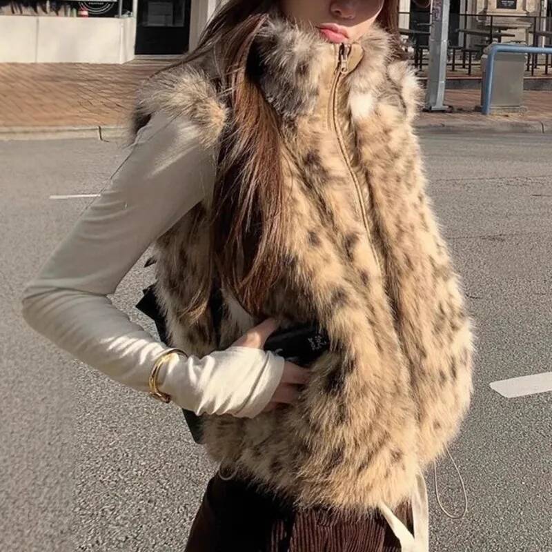 Gilet en fausse fourrure impri - Women'S Fashion Gilet avis et prix
