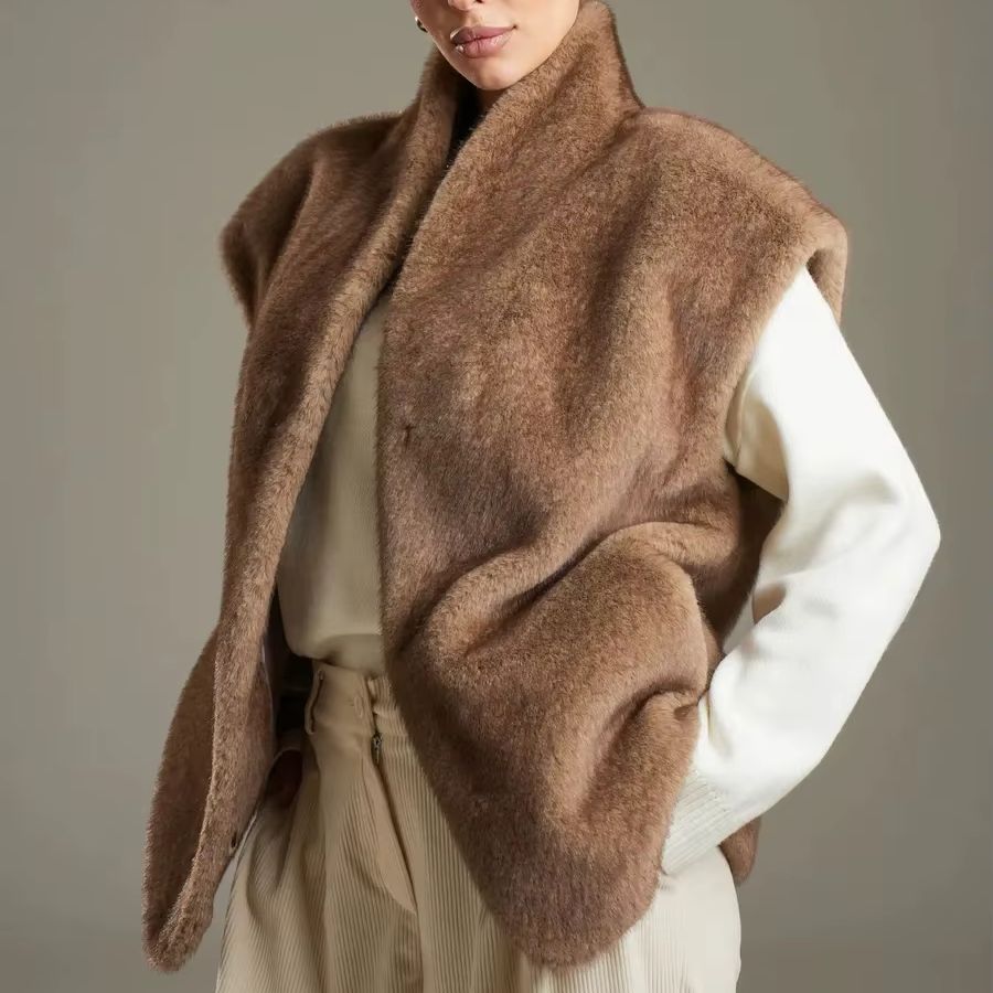 Gilet en fourrure sans manches - Women'S Fashion Gilet avis et prix