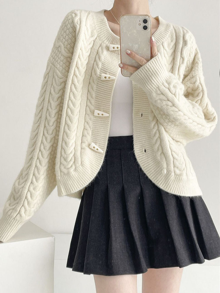 Corne bouton mode à manches lo - Women'S Fashion Gilet avis et prix