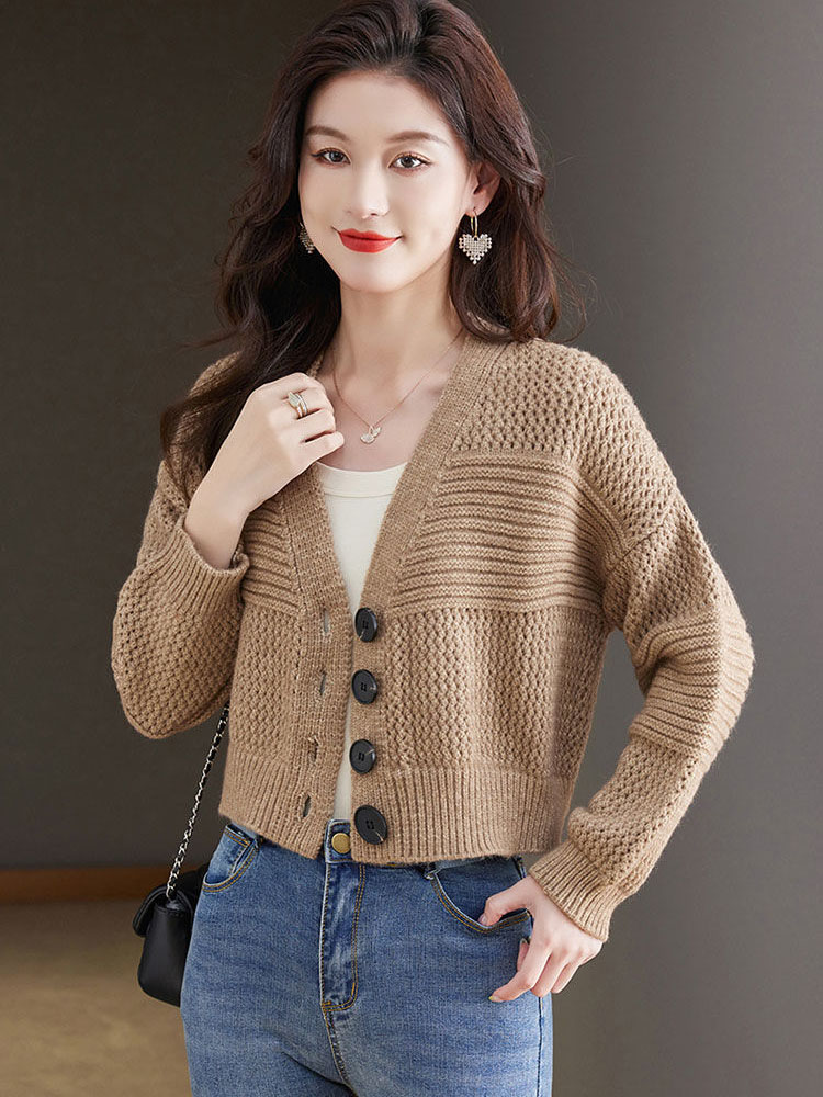 Cardigan tricoté court décontr - Women'S Fashion Gilet avis et prix