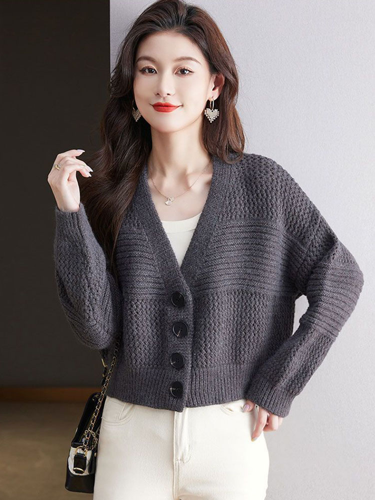 Cardigan tricoté court décontr - Women'S Fashion Gilet avis et prix