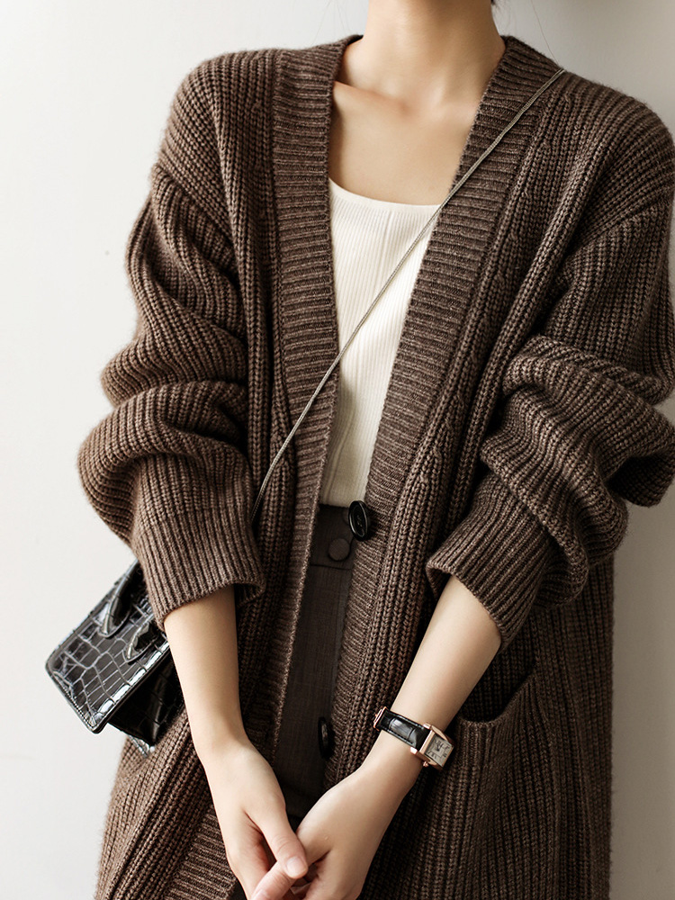 Cardigan long ample en tricot, - Women'S Fashion Gilet avis et prix