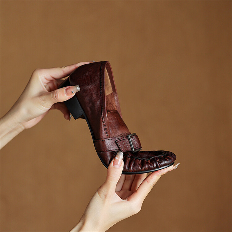 Escarpins en cuir véritable po - Women'S Fashion Footwear avis et prix