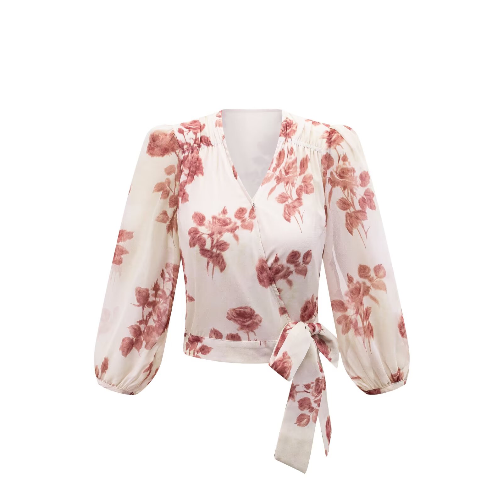 Chemisiers à bandes portefeuil - Wrap Blouse Chiffon avis et prix