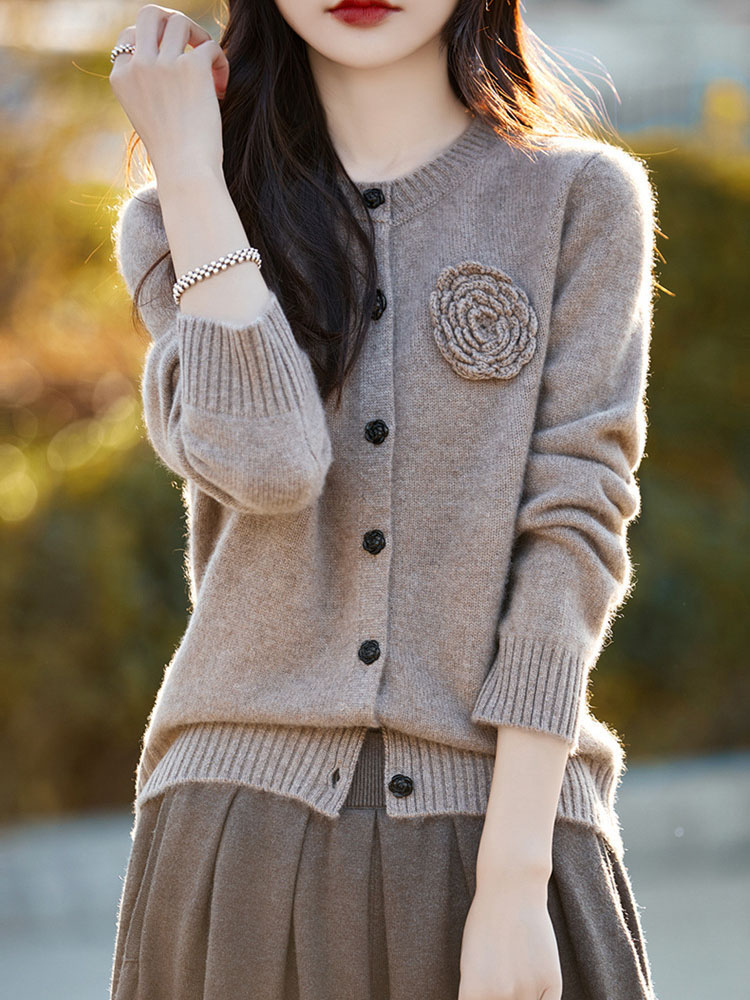 Cardigan tricoté à fleurs pour - Women'S Fashion Gilet avis et prix