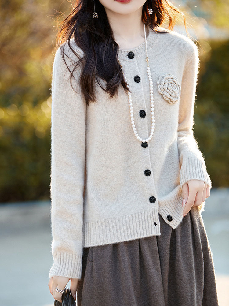 Cardigan tricoté à fleurs pour - Women'S Fashion Gilet avis et prix