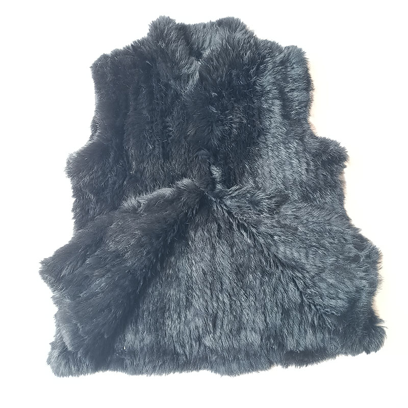 Gilet en fourrure de lapin vér - Women'S Fashion Gilet avis et prix
