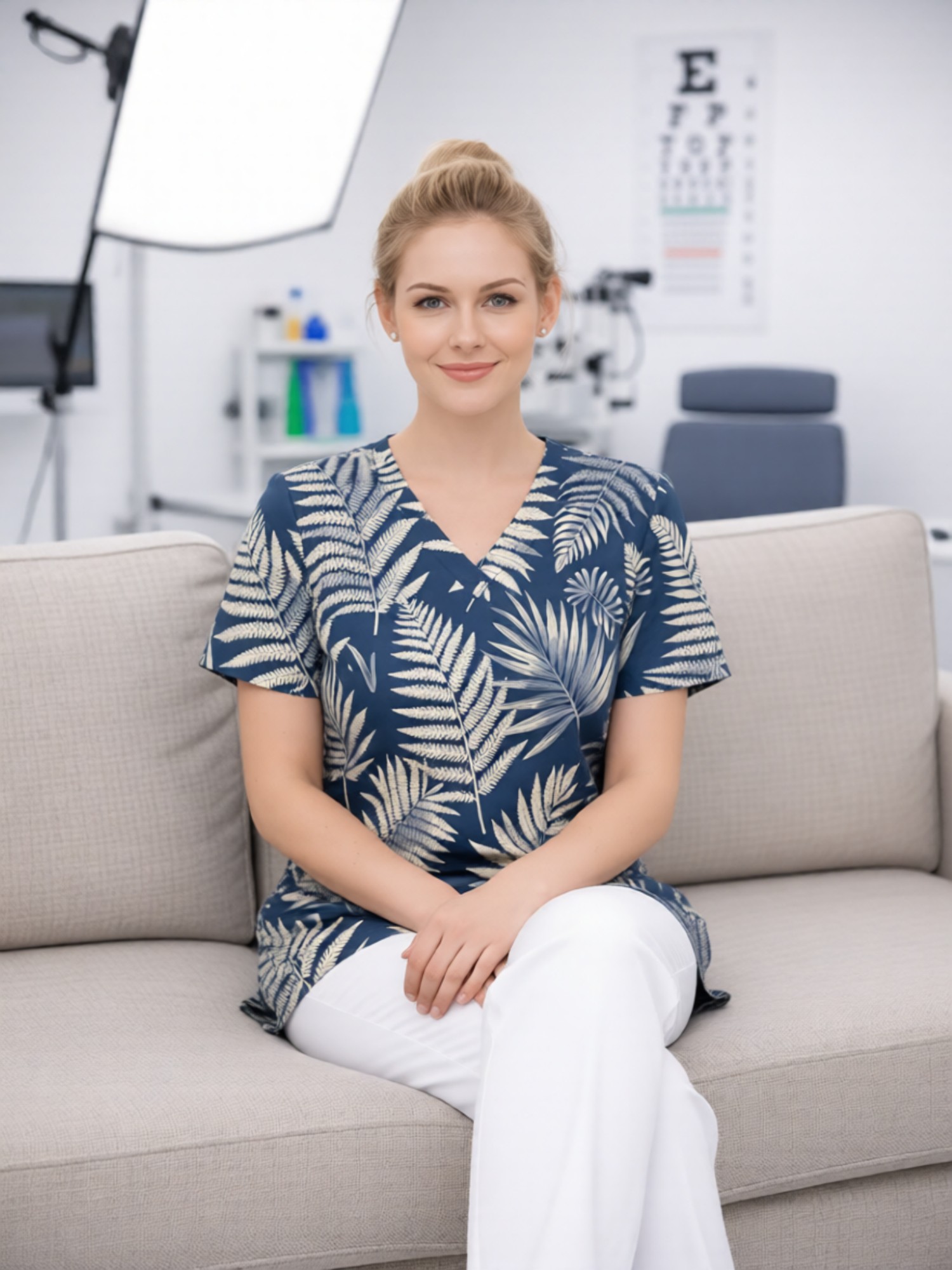 Tunique médicale confortable à - Wrap Blouse Chiffon avis et prix