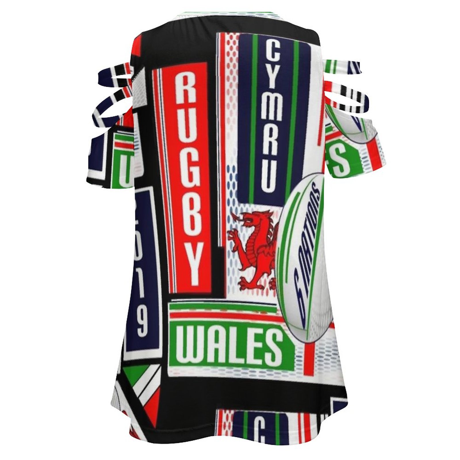 Cymru-T-shirt imprimé à manche - Women'S Fashion Rugby Shirt avis et prix