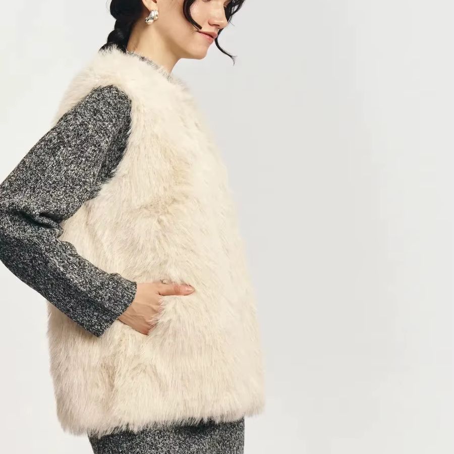 Gilet en fausse fourrure long  - Women'S Fashion Gilet avis et prix