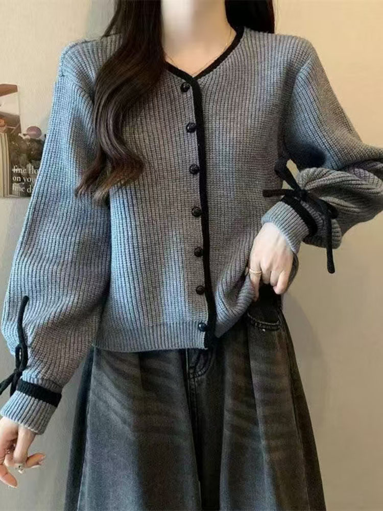 Baggy rayé col en v tricoté Ca - Women'S Fashion Gilet avis et prix