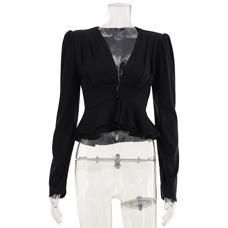 Chemisier Femme Col V Manches  - Wrap Blouse Chiffon avis et prix