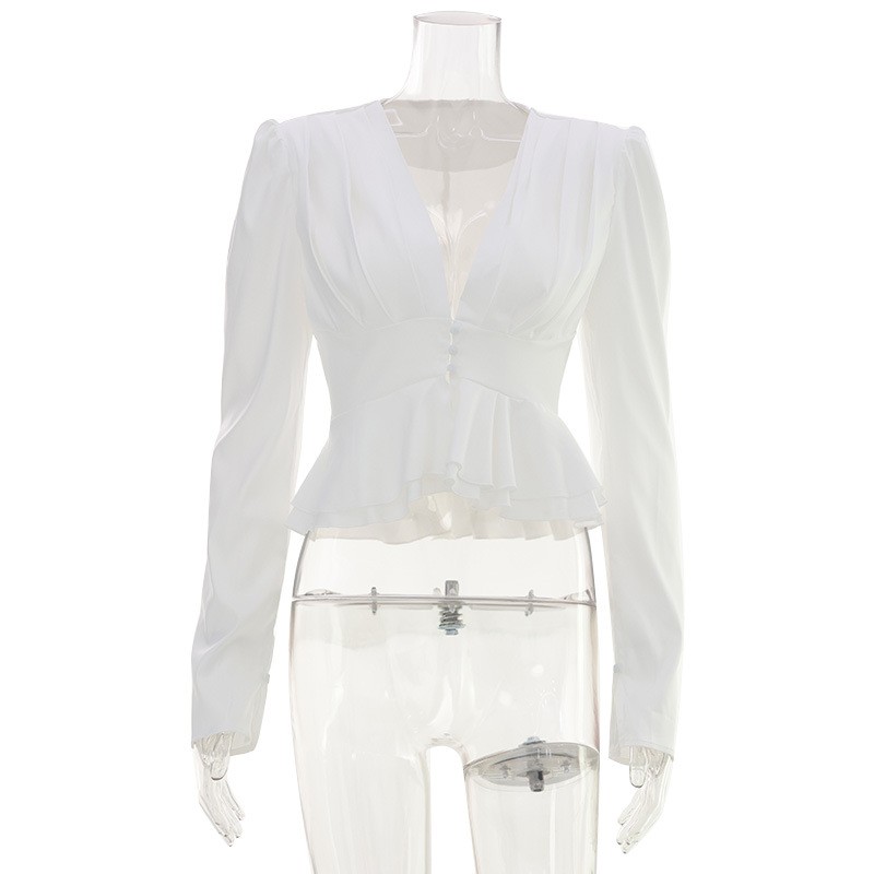Chemisier Femme Col V Manches  - Wrap Blouse Chiffon avis et prix