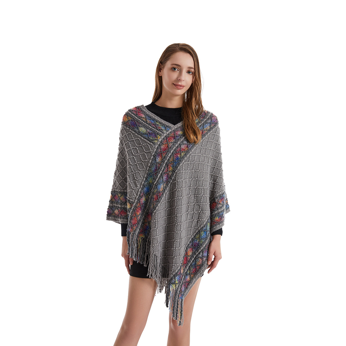 Poncho de style rétro pour fem - Women'S Fashion Poncho avis et prix