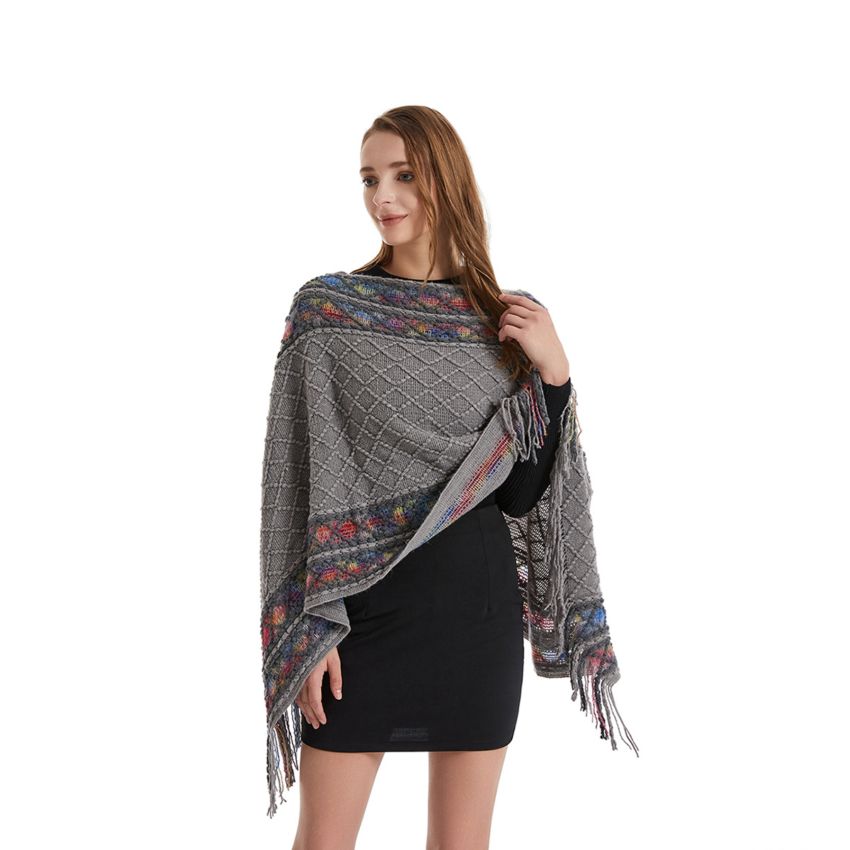 Poncho de style rétro pour fem - Women'S Fashion Poncho avis et prix