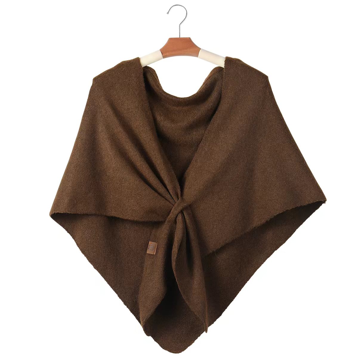 Châle triangulaire tricoté uni - Women'S Fashion Poncho avis et prix