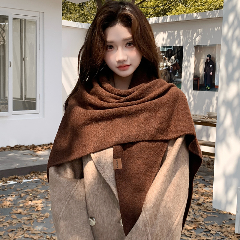 Châle triangulaire tricoté uni - Women'S Fashion Poncho avis et prix