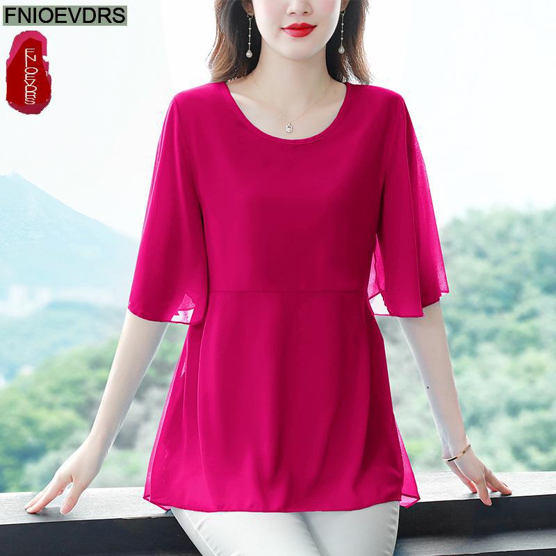 M-4XL adt vêtements femmes été - Wrap Blouse Chiffon avis et prix