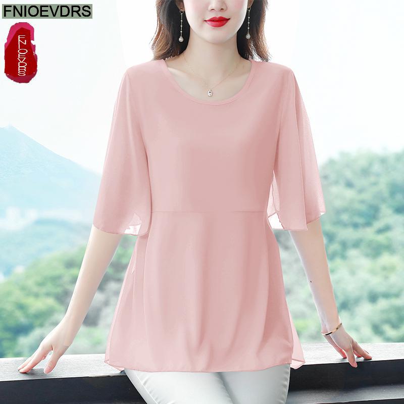 M-4XL adt vêtements femmes été - Wrap Blouse Chiffon avis et prix