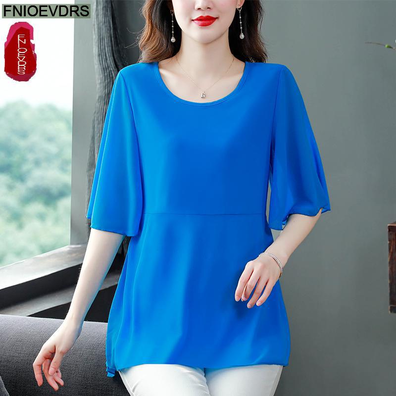 M-4XL adt vêtements femmes été - Wrap Blouse Chiffon avis et prix